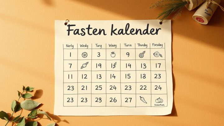 Fastenkalender: Dein Begleiter zur bewussten Ernährung